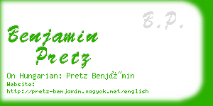 benjamin pretz business card